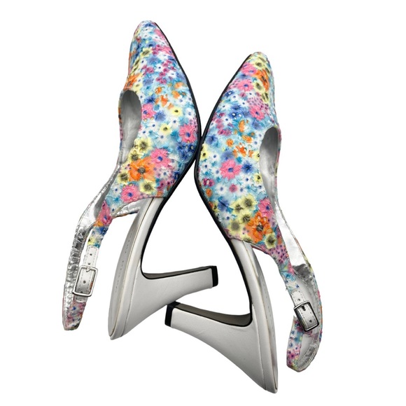 David Tate The Lace Eyelet Lace Kitten Heel Sz 10 - Picture 3 of 6